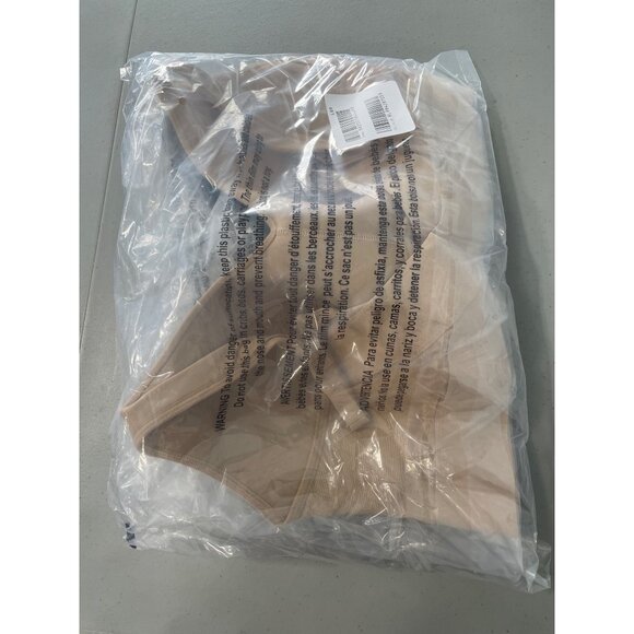 Rhonda Shear 2Pk Molded Cup Bra with Wrap Back Size XL Black Beige Intimate 651. - Picture 3 of 9